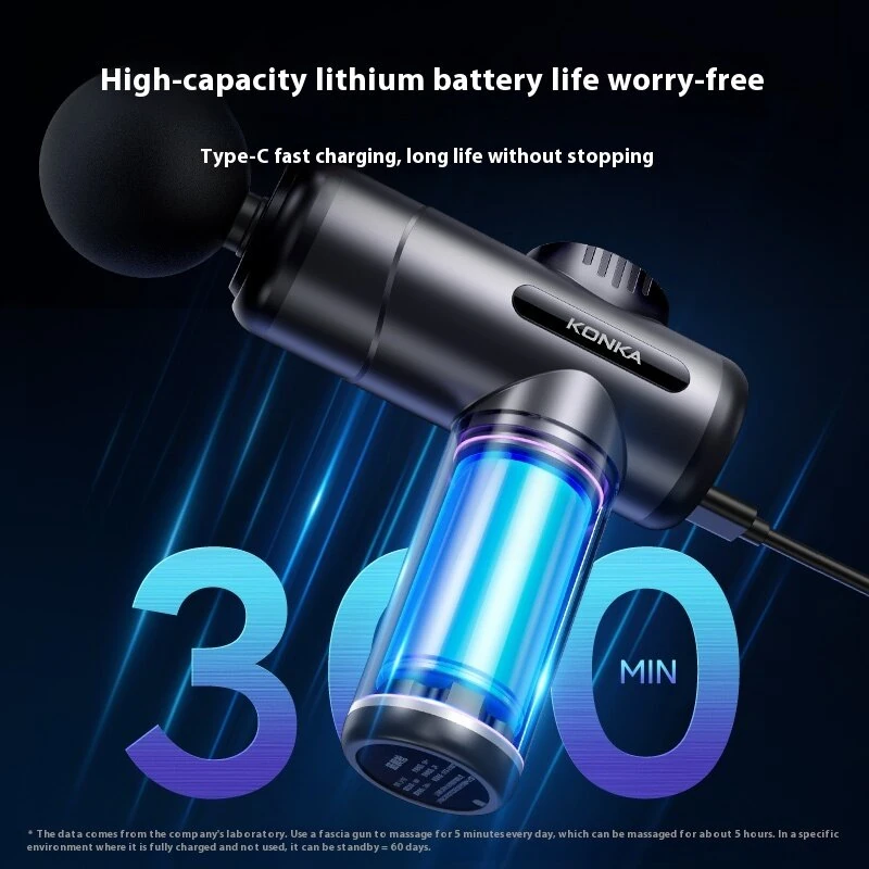 (image for) KONKA V19 Fascia Gun 6 Speeds Adjustable 6 Massage Heads Massager Gun Relieve Fatigue Muscle Relaxation 1200mAh